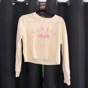 Yellow cropped sweater